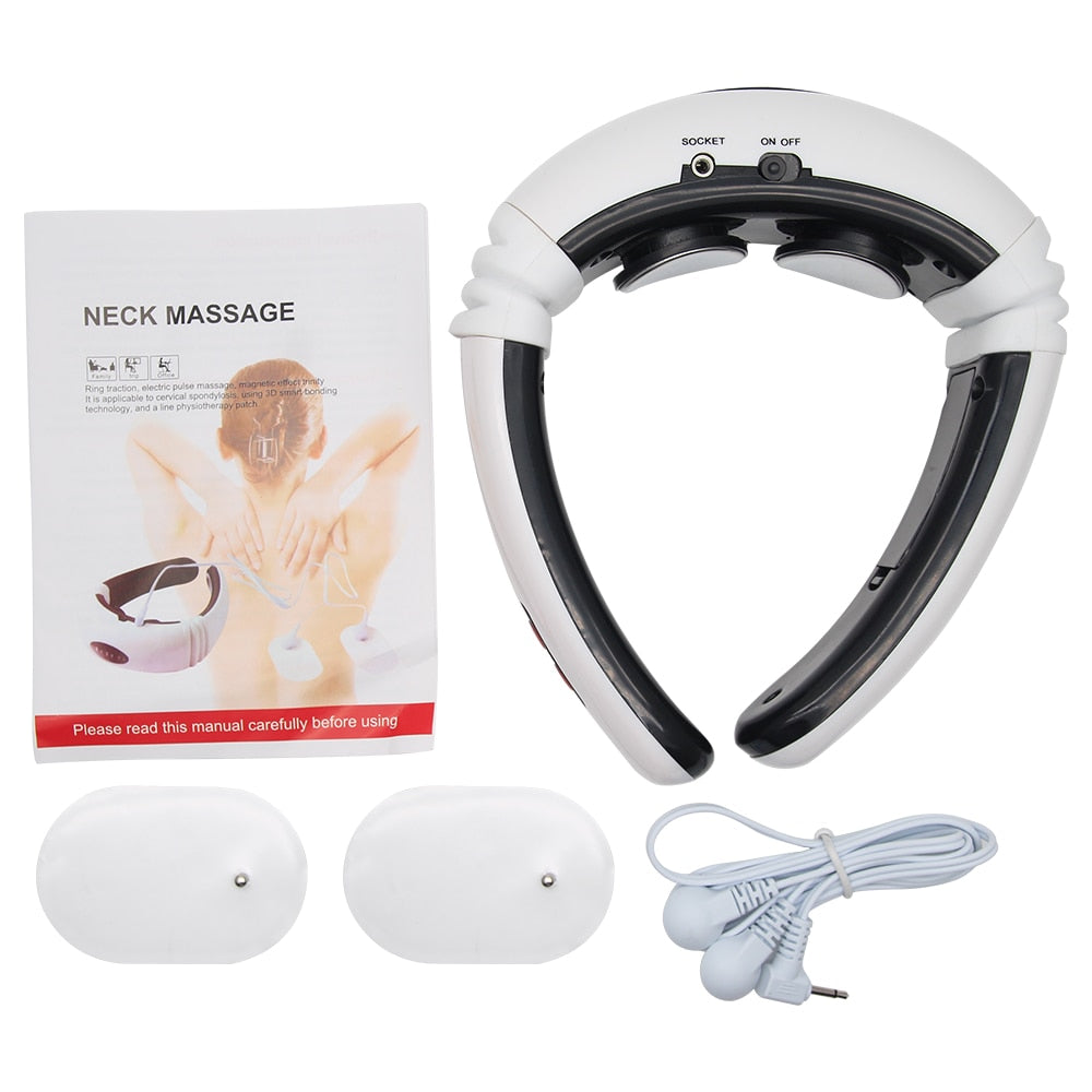 Electric Pulse Back And Neck Massager Far Infrared Heating Pain Relief