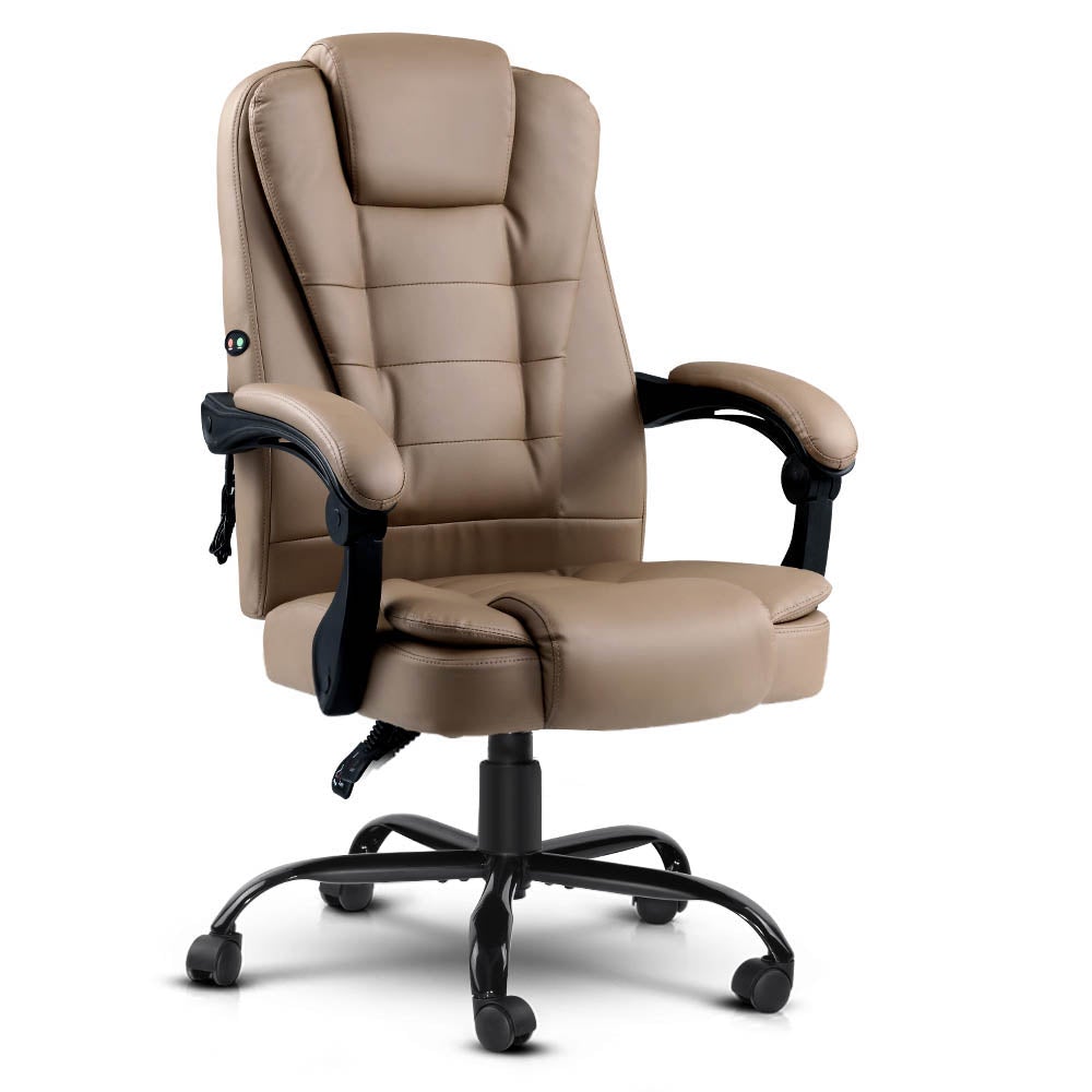 Artiss Massage Office Chair PU Leather Recliner Computer Gaming Chairs