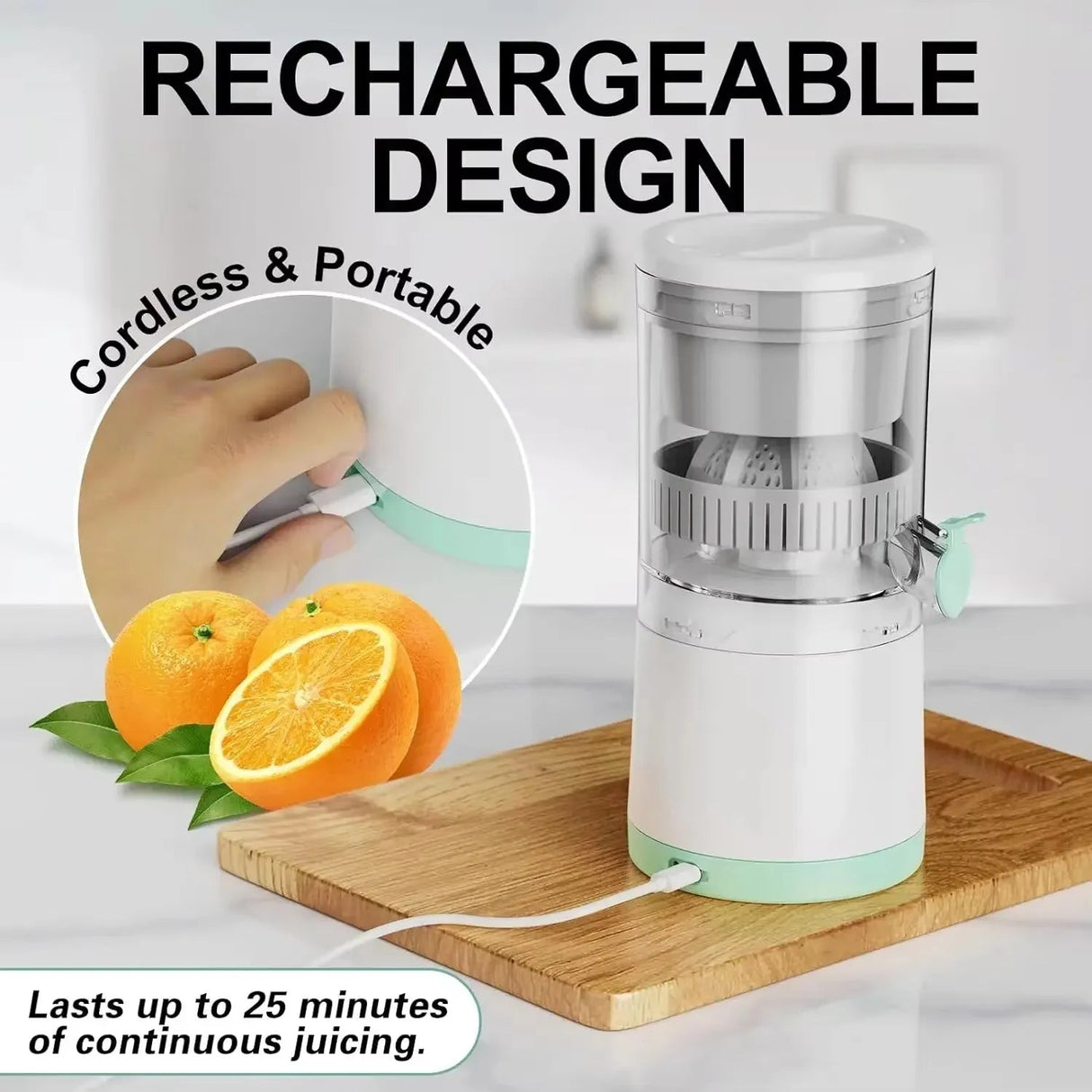 Portable Electric Juicer USB Charging Orange Lemon Fruit Blender Mini