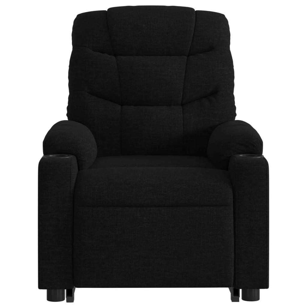 vidaXL Stand up Massage Recliner Chair Black Fabric