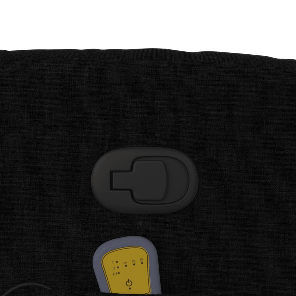 vidaXL Stand up Massage Recliner Chair Black Fabric