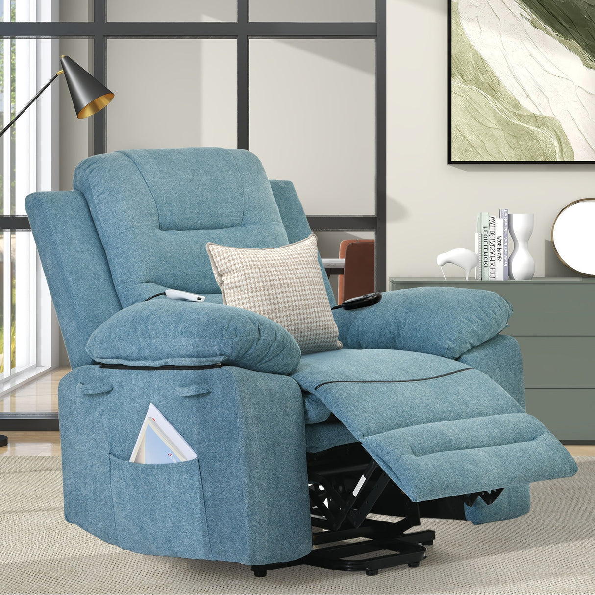Massage Recliner,Power Lift Chair for Elderly with Adjustable Massage