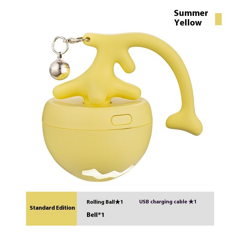 Smart Interactive Cat Toy Ball – USB Rechargeable Self-Play Pet Toy with Bell.