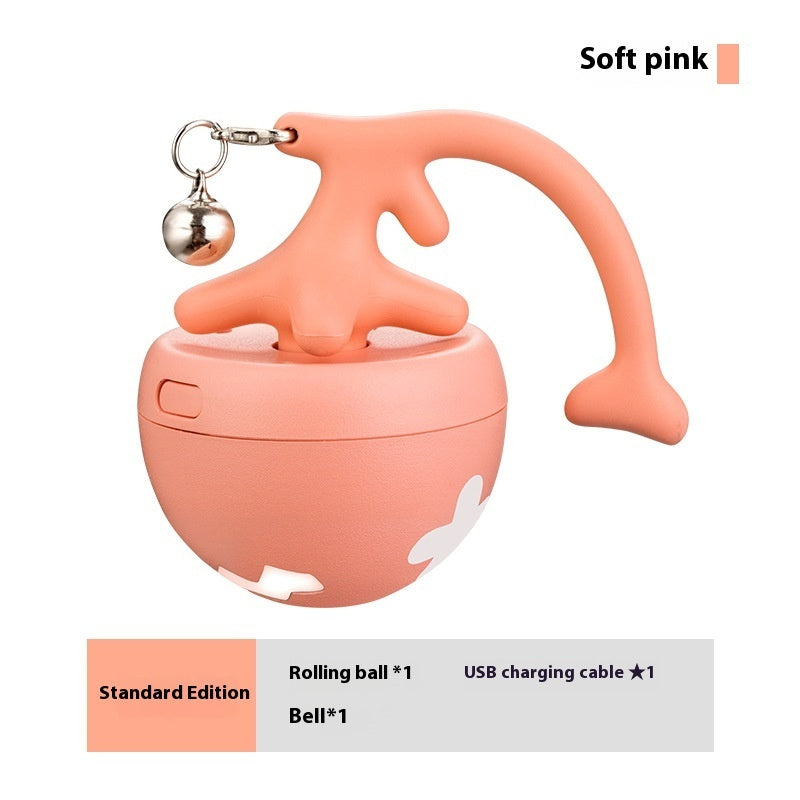 Smart Interactive Cat Toy Ball – USB Rechargeable Self-Play Pet Toy with Bell.