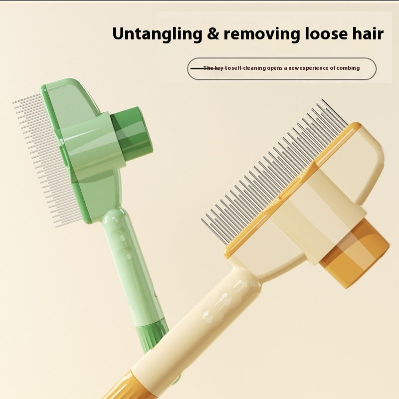 Self-Cleaning Pet Grooming Brush – For Cats & Dogs