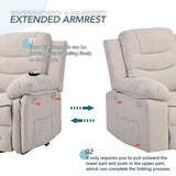 Massage Recliner,Power Lift Chair for Elderly with Adjustable Massage