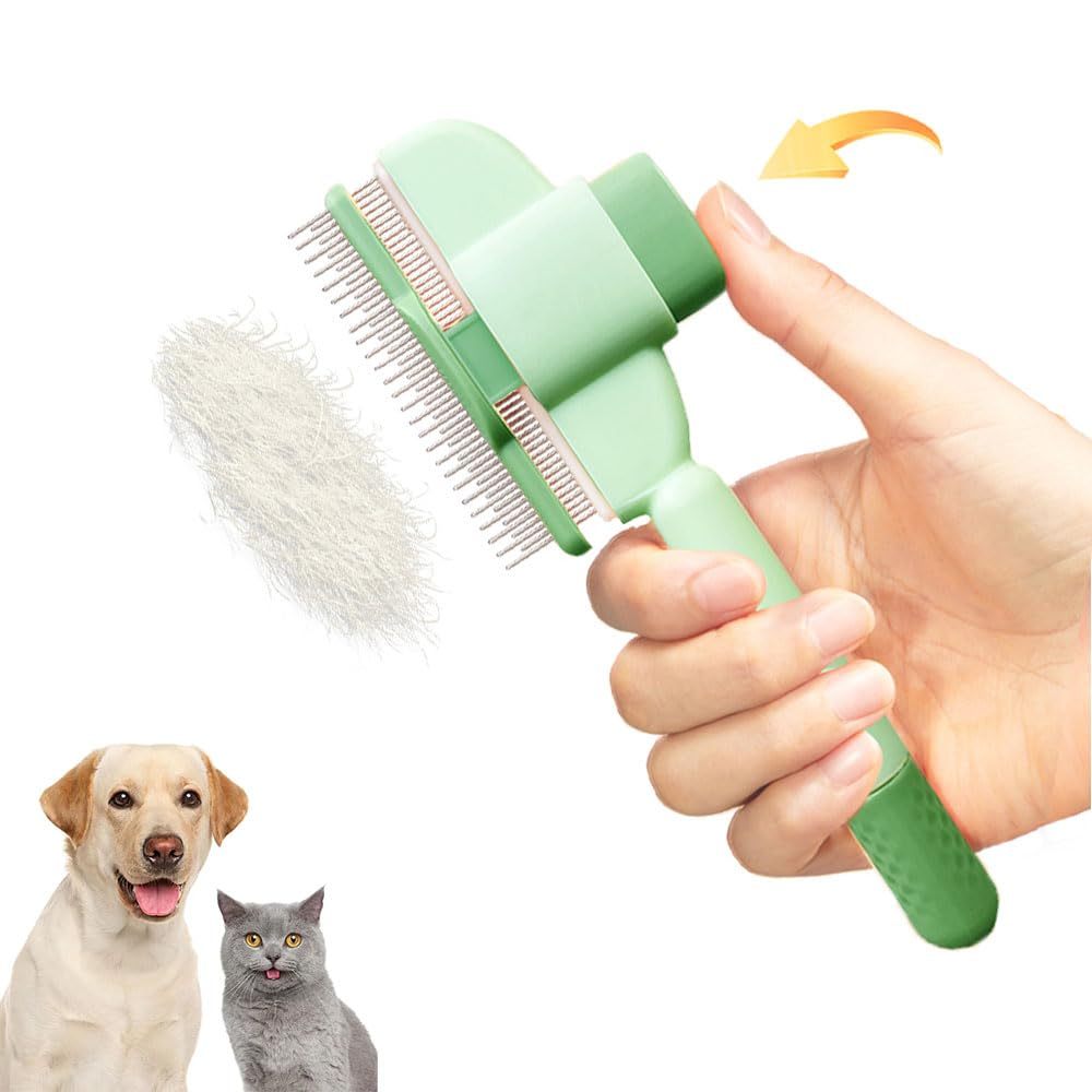 Self-Cleaning Pet Grooming Brush – For Cats & Dogs