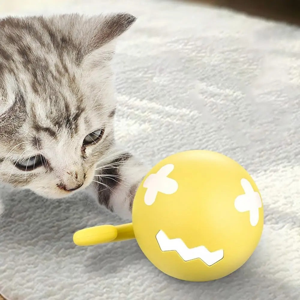 Smart Interactive Cat Toy Ball – USB Rechargeable Self-Play Pet Toy with Bell.