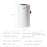 750Ml Cool Mist Ultrasonic Humidifier for Large Room, 7 Color LED Light
