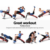 Everfit Adjustable Sit Up Bench Press Weight Gym Home Exercise Fitness