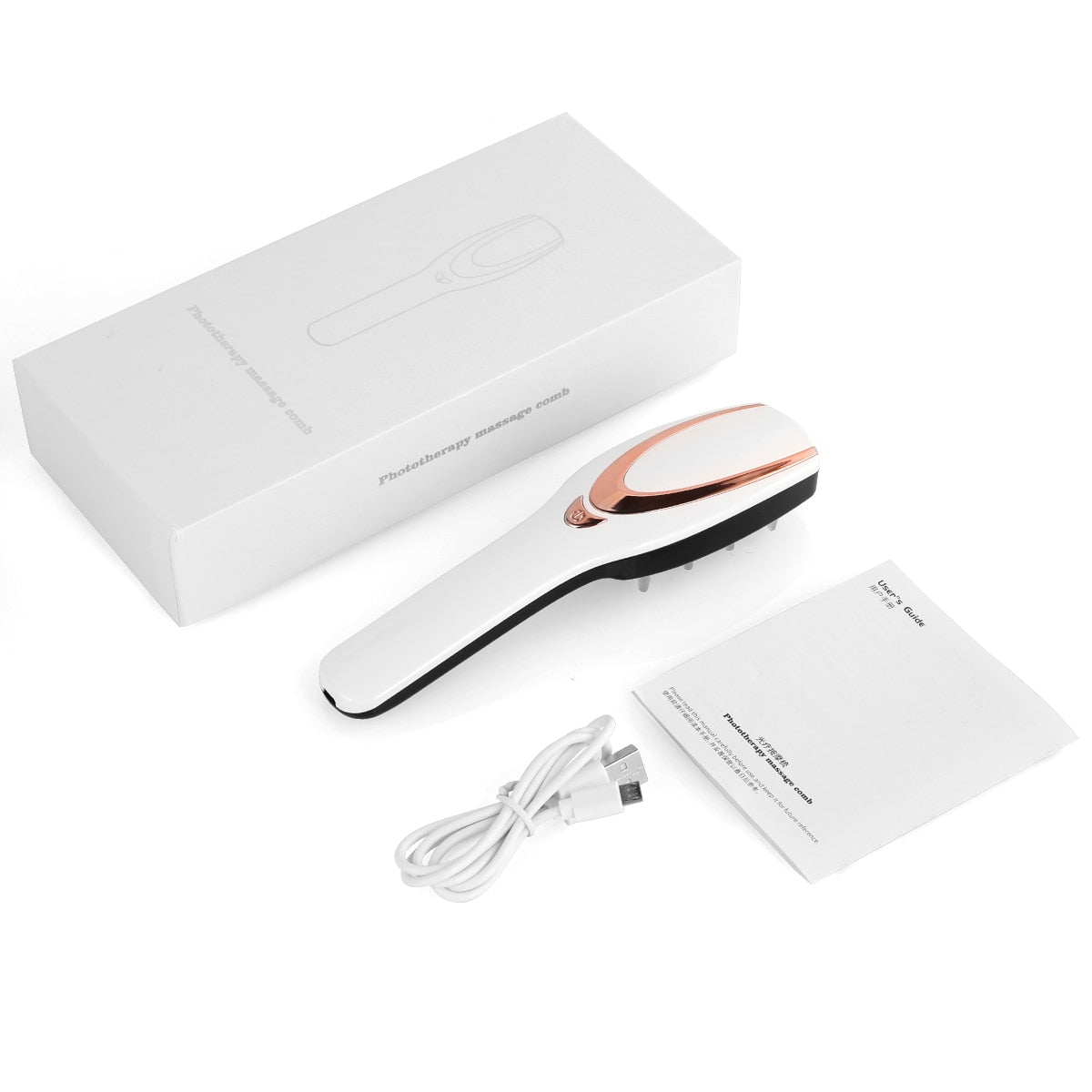 3-IN-1 USB Rechargeable Hair Growth Infrared Electric Massage Anti