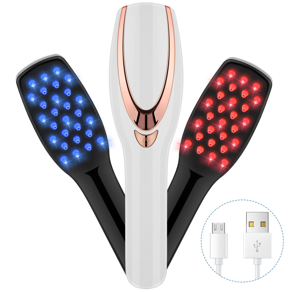 3-IN-1 USB Rechargeable Hair Growth Infrared Electric Massage Anti