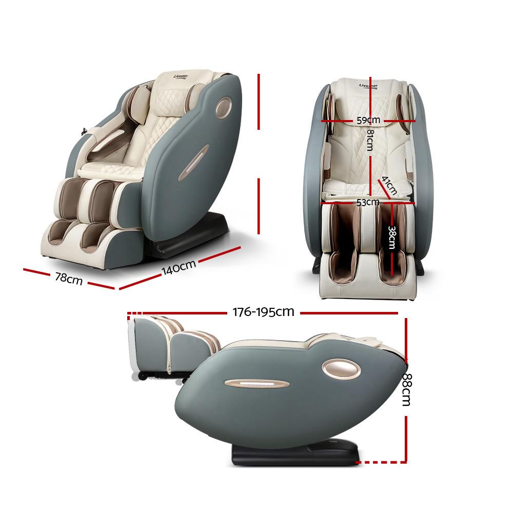 Livemor Electric Massage Chair Recliner SL Track Shiatsu Heat Back