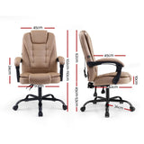 Artiss Massage Office Chair PU Leather Recliner Computer Gaming Chairs