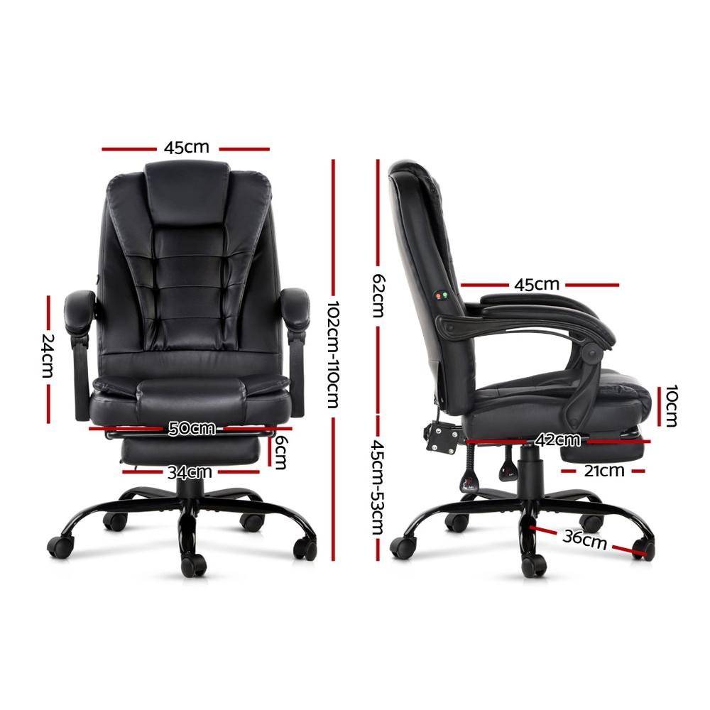 Artiss Electric Massage Office Chairs Recliner Computer Gaming Seat