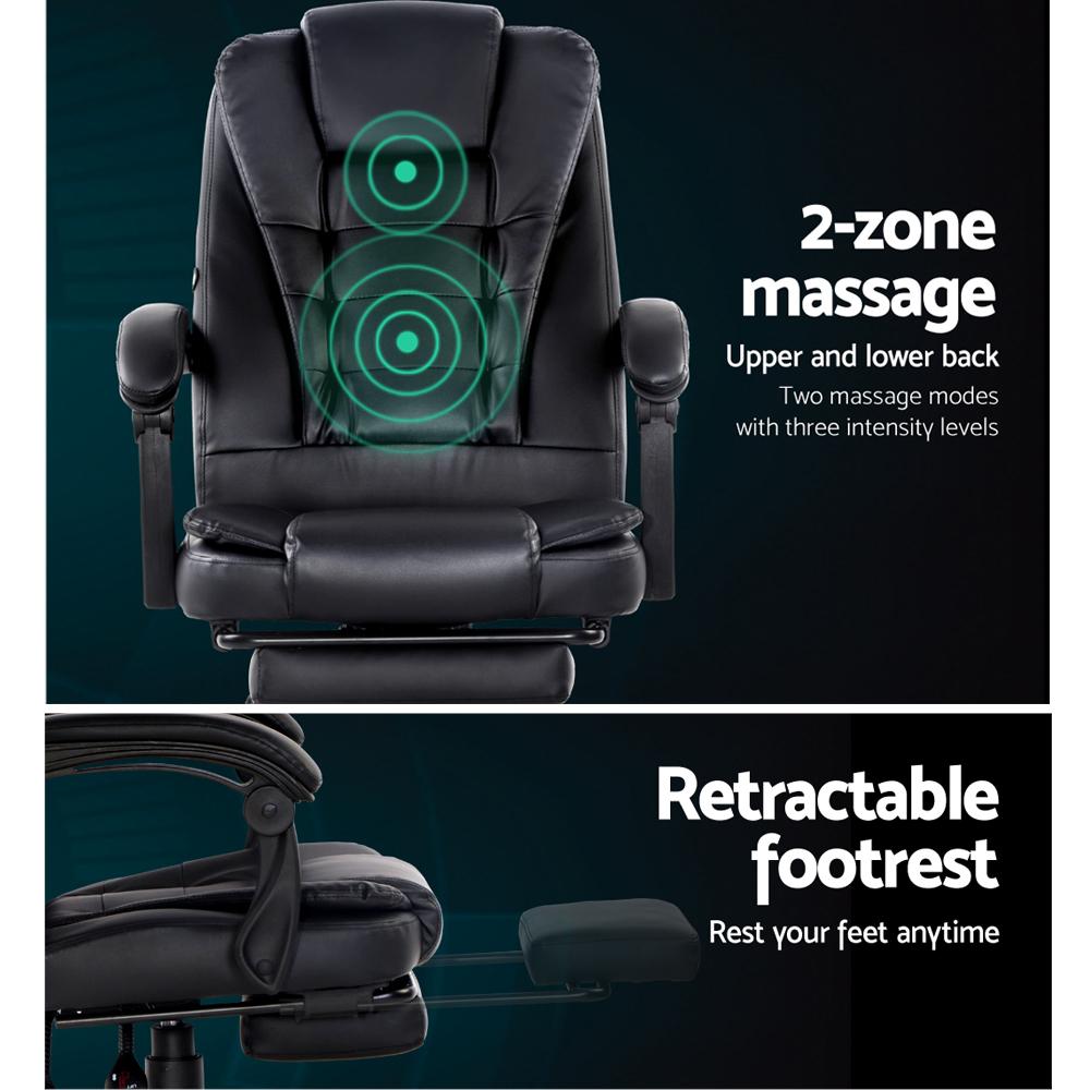 Artiss Electric Massage Office Chairs Recliner Computer Gaming Seat