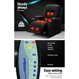 Artiss Electric Massage Chair Recliner Luxury Lounge Sofa Armchair