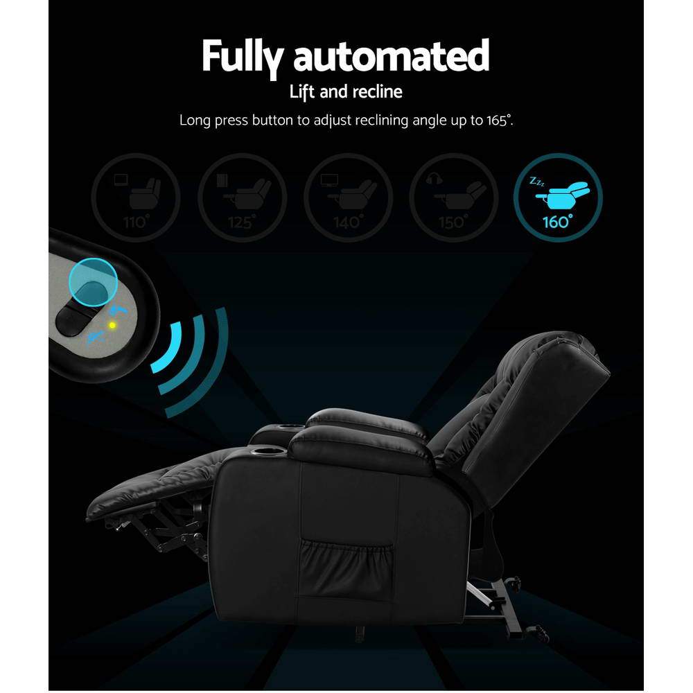Artiss Electric Recliner Chair Lift Heated Massage Chairs Lounge Sofa
