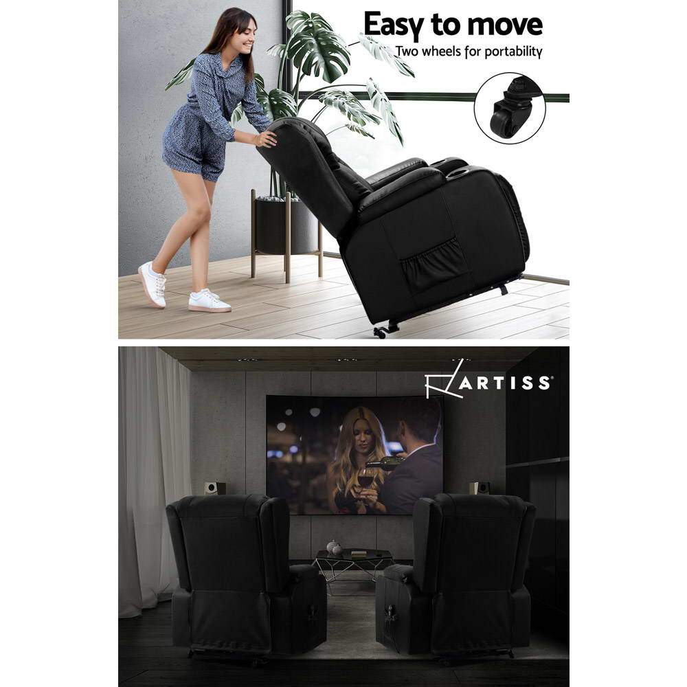 Artiss Electric Recliner Chair Lift Heated Massage Chairs Lounge Sofa