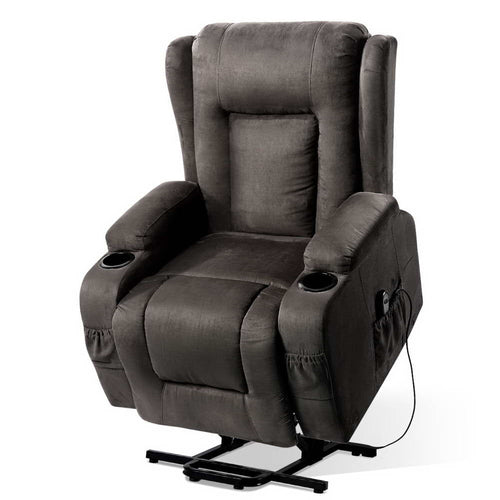 Artiss Electric Recliner Chair Lift Heated Massage Chairs Fabric