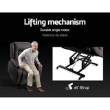Artiss Electric Recliner Chair Lift Heated Massage Chairs Fabric