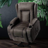 Artiss Electric Recliner Chair Lift Heated Massage Chairs Fabric