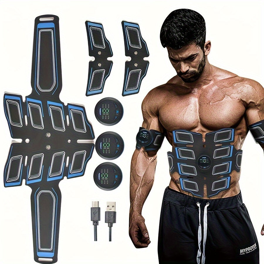EMS Massage Belt Fitness Belt Muscle Stimulator Abdominal Shaping Belt Abdominal Massager Arm Massage MensWomens Valentines Day Gift Lightweight And Effective Exercise Belt for Abdomenarmslegs USB Charging Fitness Belt