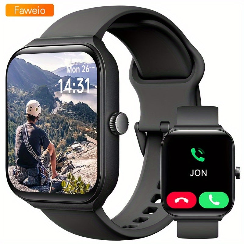 FAWEIO 1pc Smart Watch  AnswerMake Call  195 Smartwatch For Women Men 100 Sport Modes Fitness Activity Tracker Pedometer Smart Watches For Android IPhone Gift For Family