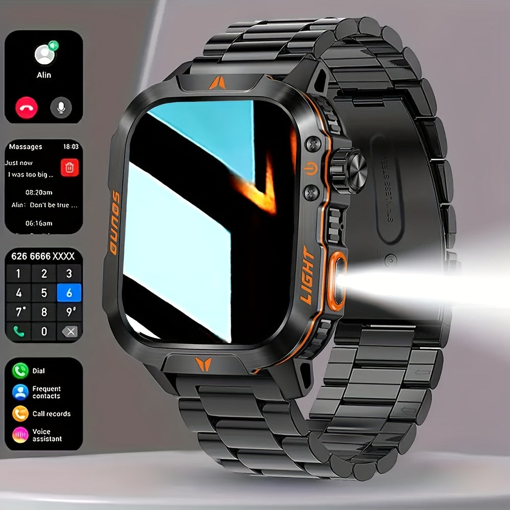 2024New Smart Watch AnswerCall Outdoor Sports Watch LED Altimeter Barometer 100 Sports Modes 600mAh Battery Multimedia Message Viewing Weather Pedometer Fitness Tracker for Android iPhone Gift